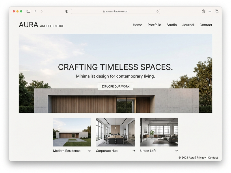 Minimalist Web Interface